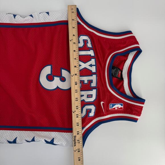 Vintage Nike Boys M Jersey 76ers Allen Iverson Philadelphia Rewind 77 90s Plus 2 - Picture 15 of 15